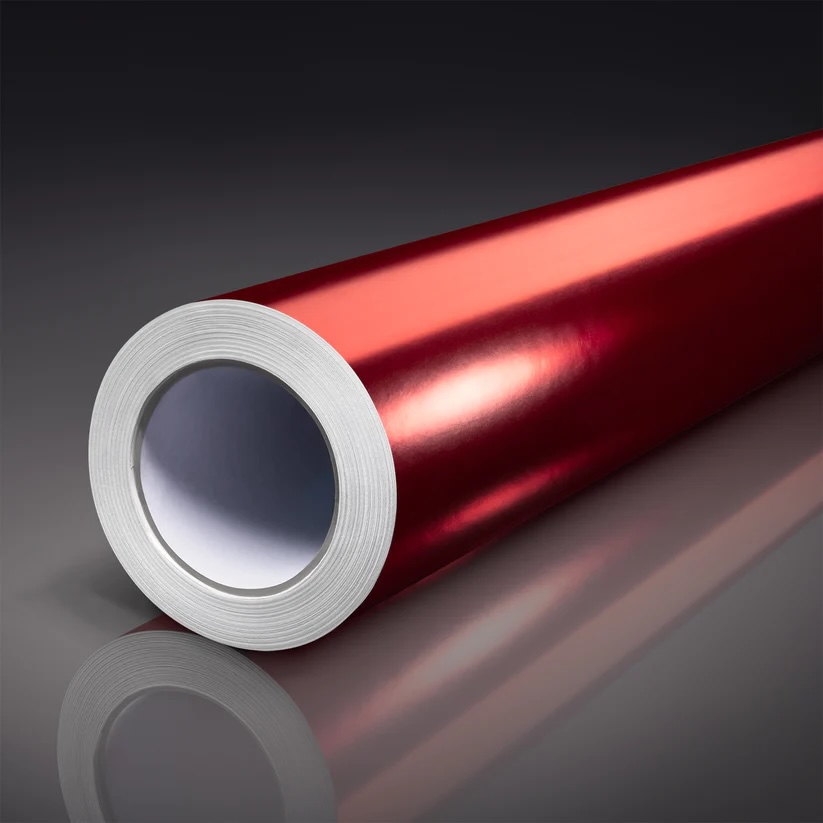 Satin Chrome Red vinyl wrap
